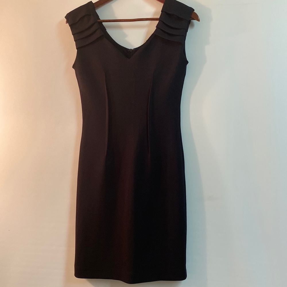 LAPIS Ladies Black fitted sleeveless dress. Size M